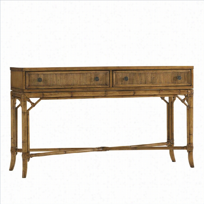 Tommy Bahaa Home Beach House Palm Coast Sofa Table In Golden Umber