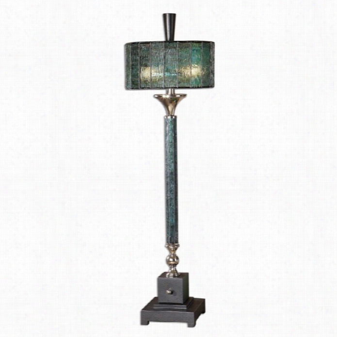 Uttermost Vedano Water Glass Buffet Lamp In Daek Blue Lawn