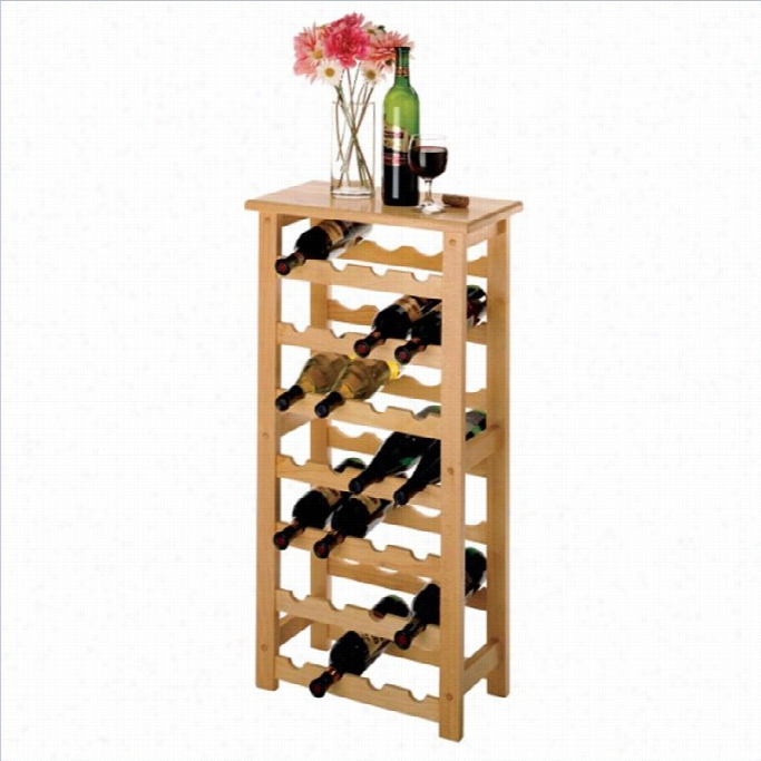 Wisnome Basics 28 Bottle Wie Rack In Natural