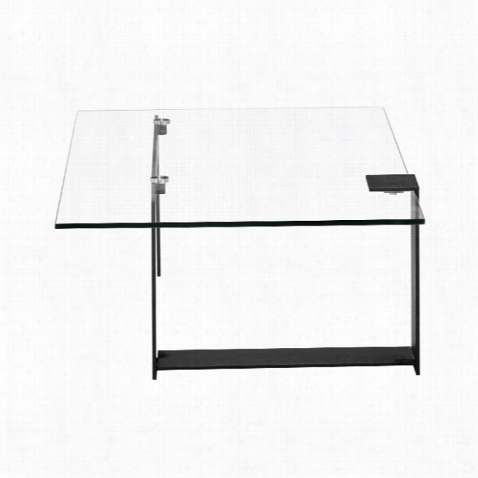 Zuo Zeon Modern Tsmpered Glas Coffee Table In Black