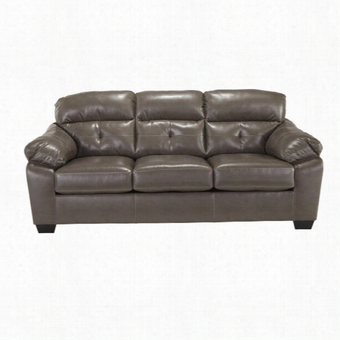 Ashley Furniture Bastrop Durablend Leather Sofa In Steel