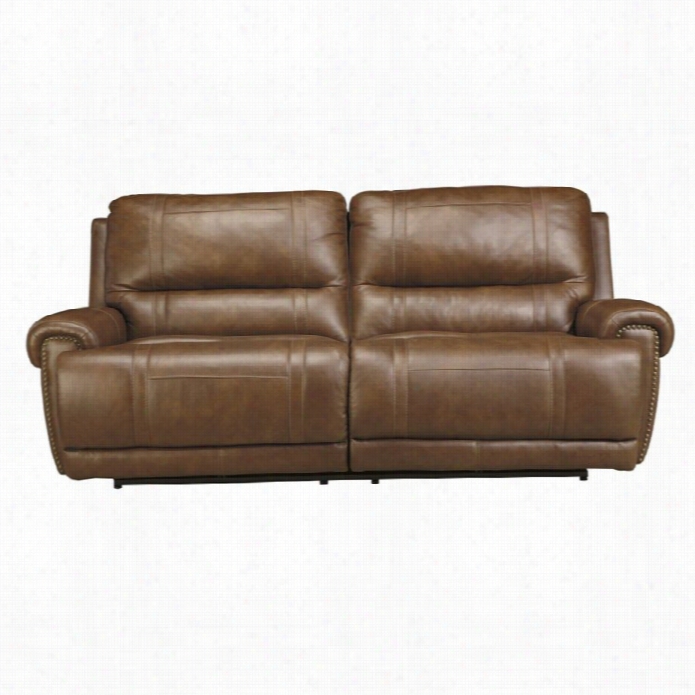 Ashley Furniture Paron Elather Reclining Power Sofa In Vintage