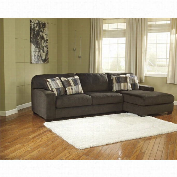 Ashle Yfurniiture Westen 2 Piece Right Facing Sectional In Chocolate