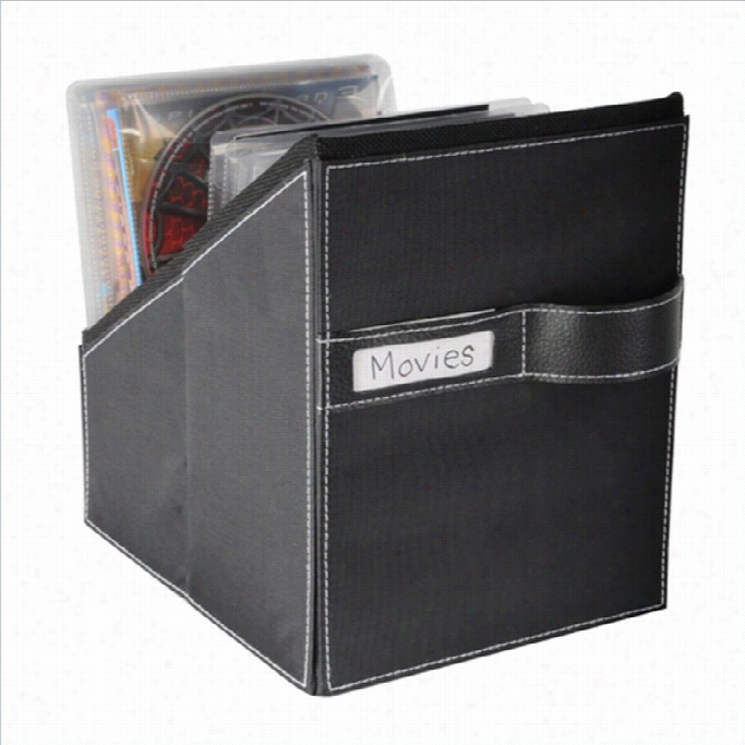 Atlantic Inc Media Living Movie Bin With 36 Sleeves Leather Look