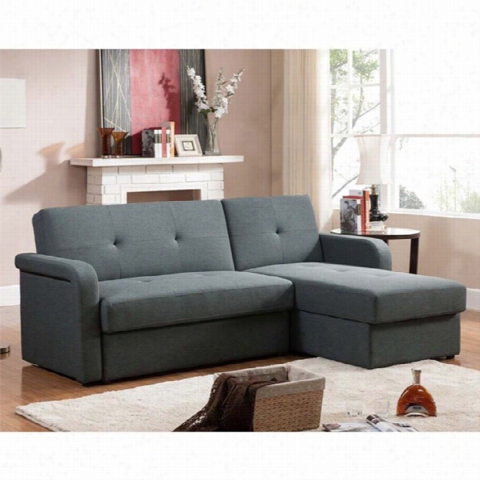 Baxton Studio Leicestersnire Fabric Sectio Nal Sofa In Rgay