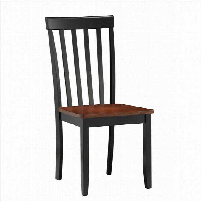 Borasm Bloomington Dinong Chair In Black/cherry (regular Of 2)