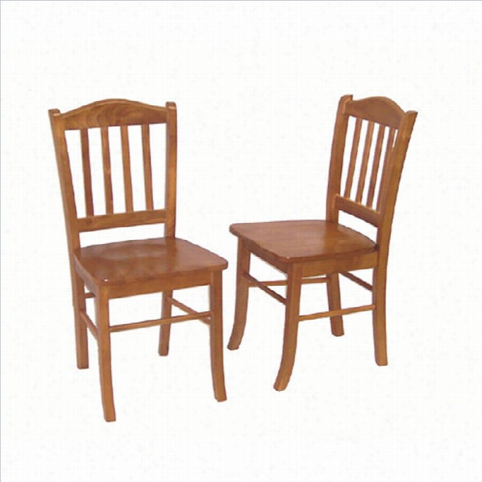 Boraam Shaker Dining Chair In Oak (set Of 2)