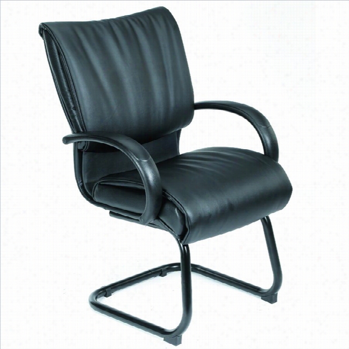 Boss Office Products Modern Leatherplusg Uest Chair With Cantilever Base