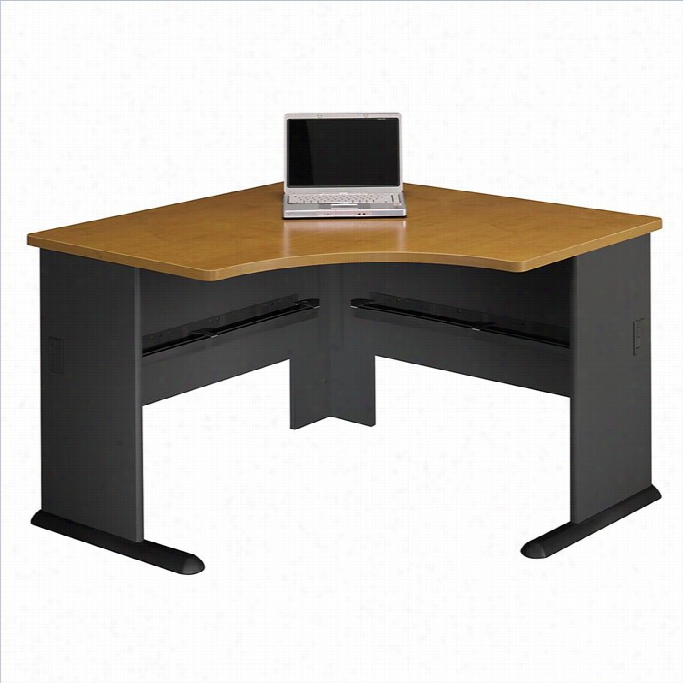 Bush Bbf Series A 48w Corner Desk In Natural Cherry