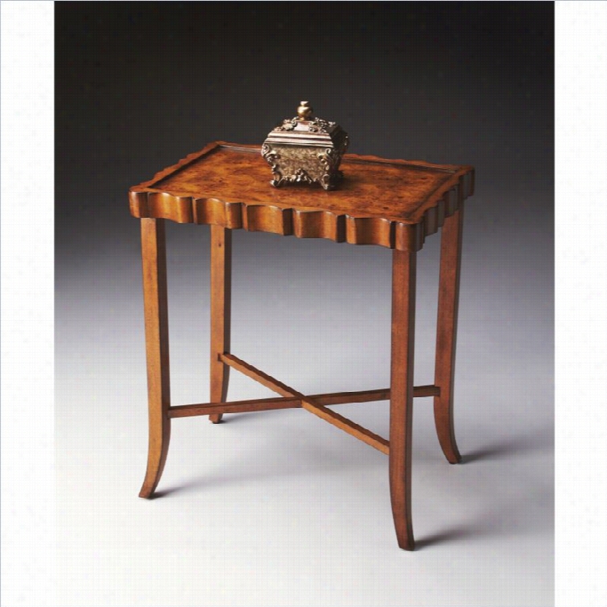 Butler Specialty Tea Table In Olive Ash Burl