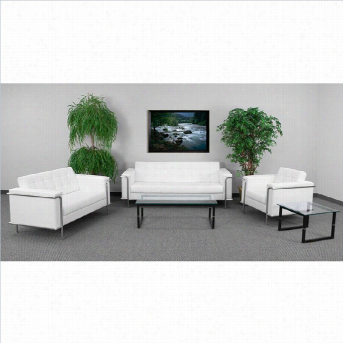 Flash Furnniture Herciles Esley Series Reception Set In White