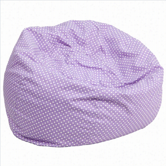 Flash Movables Oversized Dotted Bean Bag Chair In Lavendr