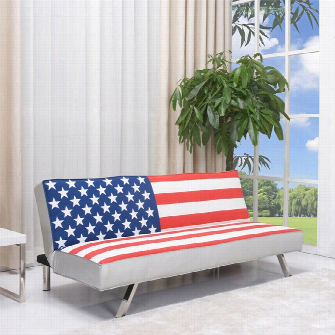 Gold Sparrow American Flag Texture Converitble Sofa