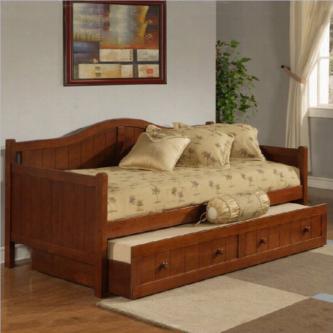 Hillsdale Staci Wood Daybed In  Cherry Finish With Roll