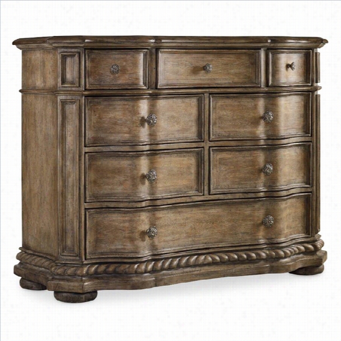 Hooker Furnitur Esolana 8-drawer Media Accent Chest In Light Oak