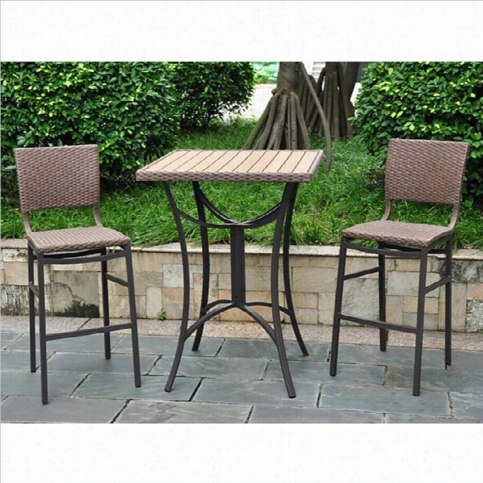 International Caravan Barcelona 5-piece Bistro Set In Antique Brown