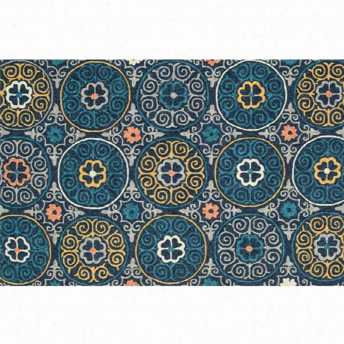 Loloi Tropez 9'3 X 13' Hand Hooked Rug In Navy