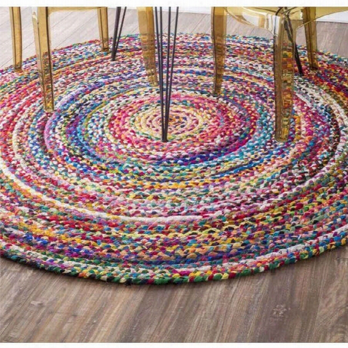 Nuloom 8' X 8' Hand Braided Tamamra Round Rug