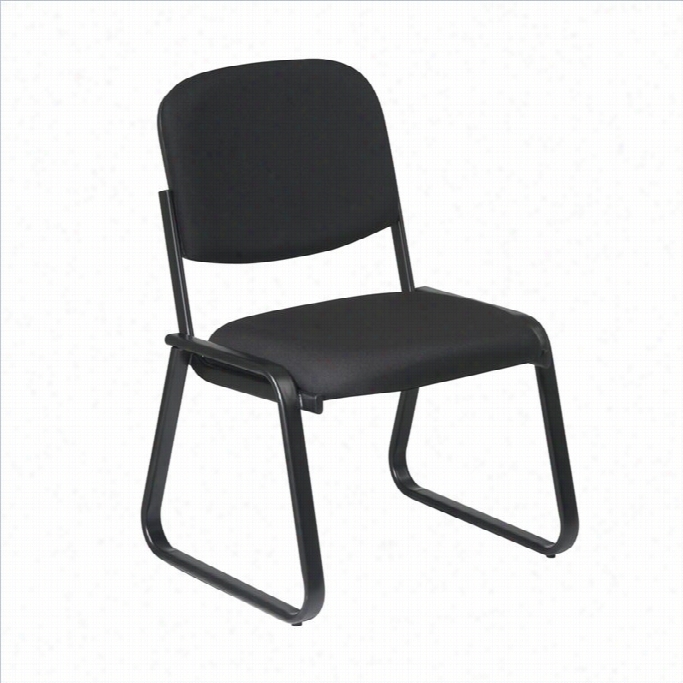 Office Heavenly Body Deluxe Sled Baawe Armlessg Uest Chair With Designer Plasti Shell-black