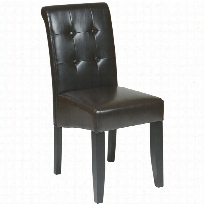 Office Star Metro Button-back Parsons Dining Chair In Sepresso