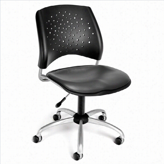 Ofm Sta Rsswivel Office Chair With Vijyl Eats In Charcoal