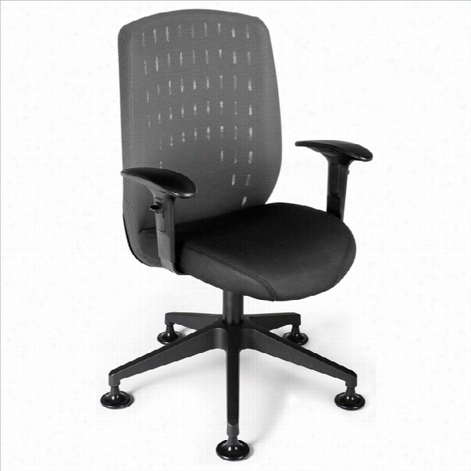 Ofm Visi On Exxecutive Guest Chair In Charcoal