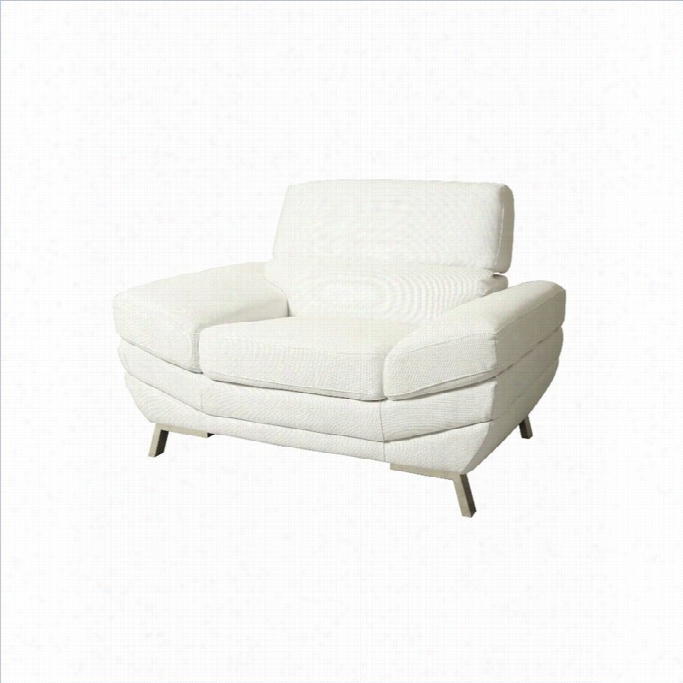 Paste Furniture Glami Scastle Upholstered Oversized Chair In White