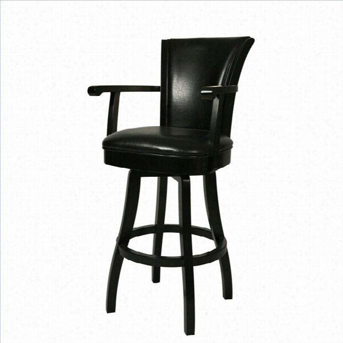 Pastel Furniture Glenwood 30 Swivel Arm Bar Stool In Black