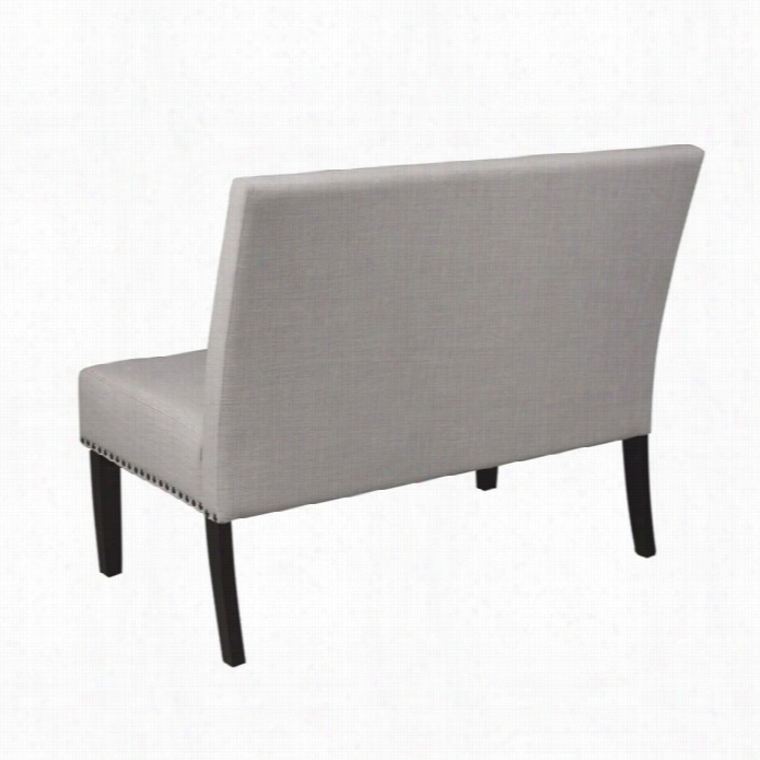 Pri Fabric Living Room Bench In Grey