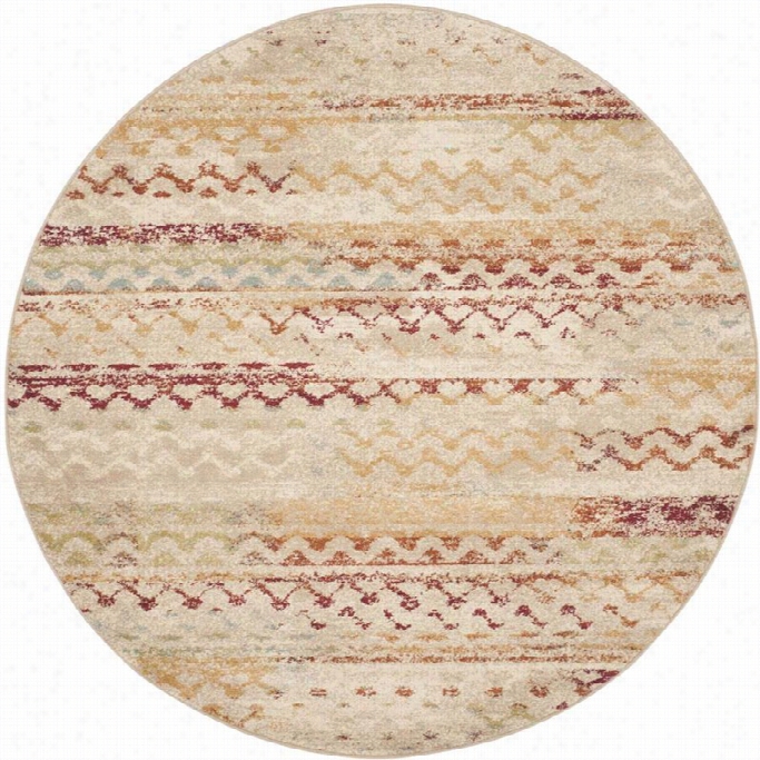 Safavieh Evoke Cream Contemporary Rug - Round 6