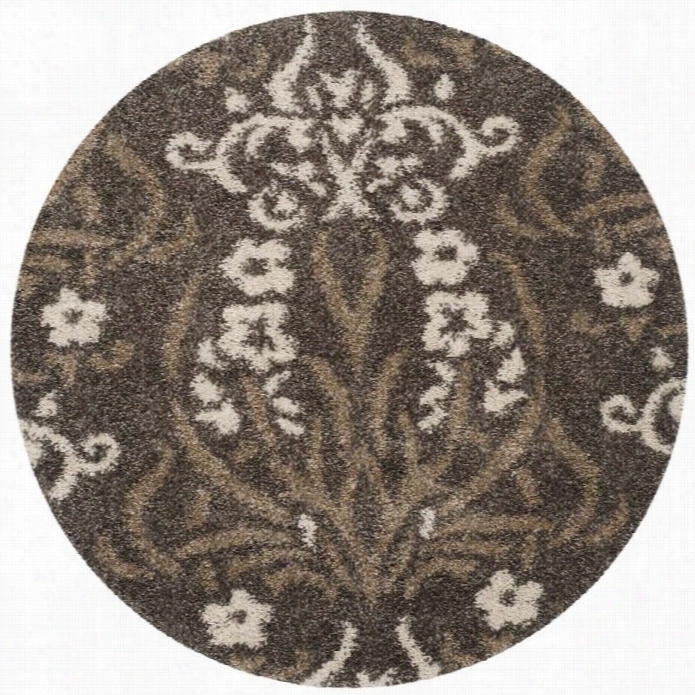 Safavieh Florida Shag Smoke Shag Rug - Round 4'