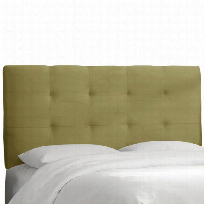 Skyline Tufted Panel Headboard In Greej-twin