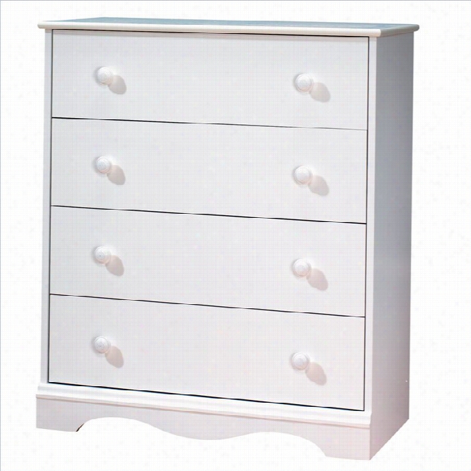 South Shore Andover 4 Drawer Chest In White Finish