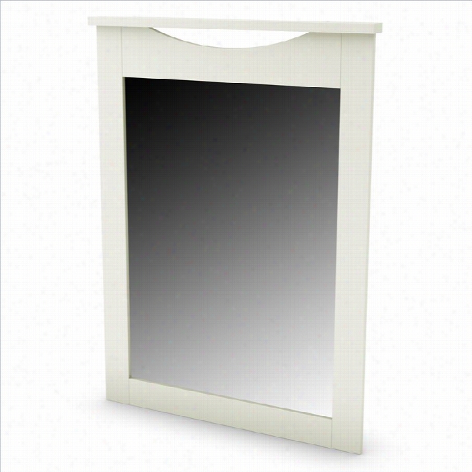 South Shore Maddox Vertical Mirror In Pure White Finisb