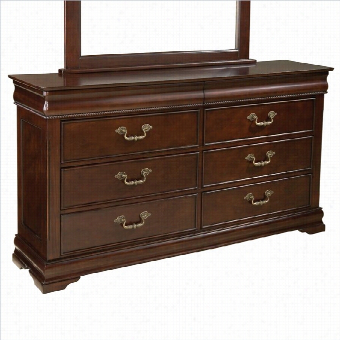 Standard Furniture Westchester 6 Drawer Dresser In Cherry