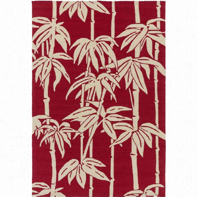 Surya Bondi Beach 8' X 10' Hand Hooked Rug In Red