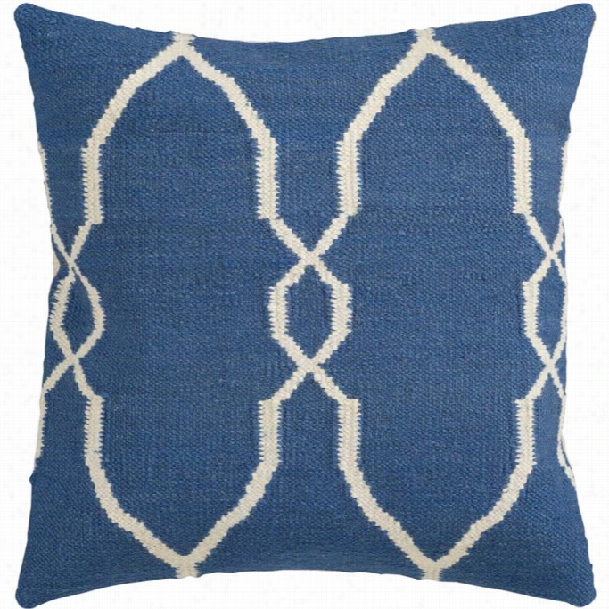 Surya Fallon Down Fill 18 Square Pillow In Cobalt