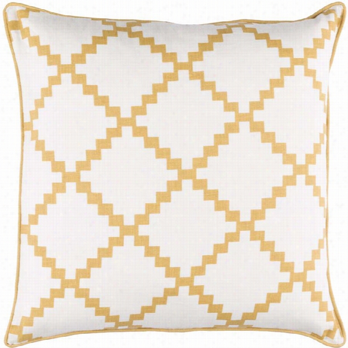 Surya Parsons Poly Fi Ll 200  Square Pillow In Yellow