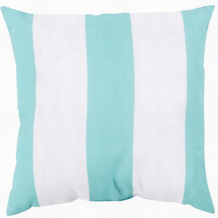 Surya Rain Plo Fill 26 Square Pillow In Sky Blue