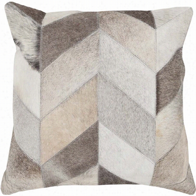 Surya Trail Poly Fill 18 Equality Pillow In Taupe