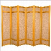Oriental Furniture 6 ' Tall 6 Panel Shoji Screen in Honey