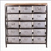 Yosemite Storage Accent Chest in Distressed Metal with Solid Mango Top