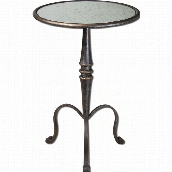 Uttermost Anais Mirrored Accent Ta Ble In Coffee Bronze