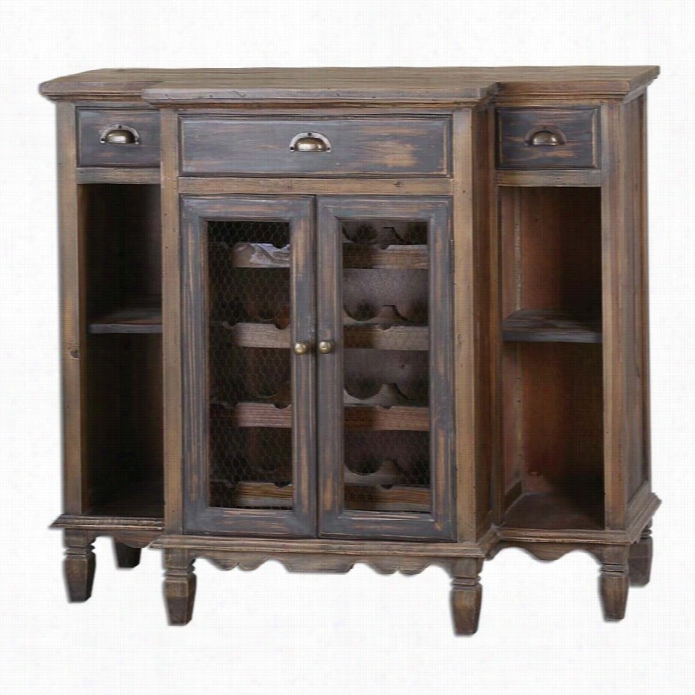 Uttermost Suzette Wood Wine Cabinet