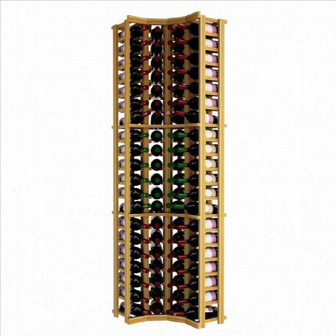 Wine Cellar Innovations Traditional Serie S 72 Curved Corner Redwood Wine Rack