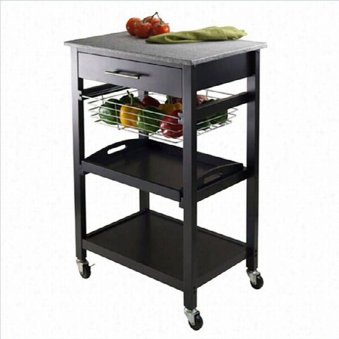 Winsome Julia Utility Cart In Black