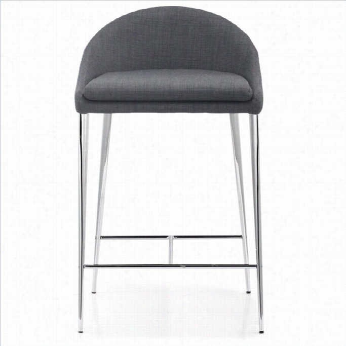 Zuo Reykjavik 24.4 Counter Stool In Graphite