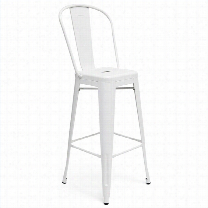 Aeon Fur Niure Garvin 30 Bar Stool In White (set Of 2)