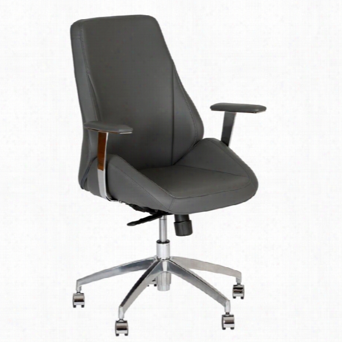 Armen Living Arg0 Contemporary Office Chair In Gray