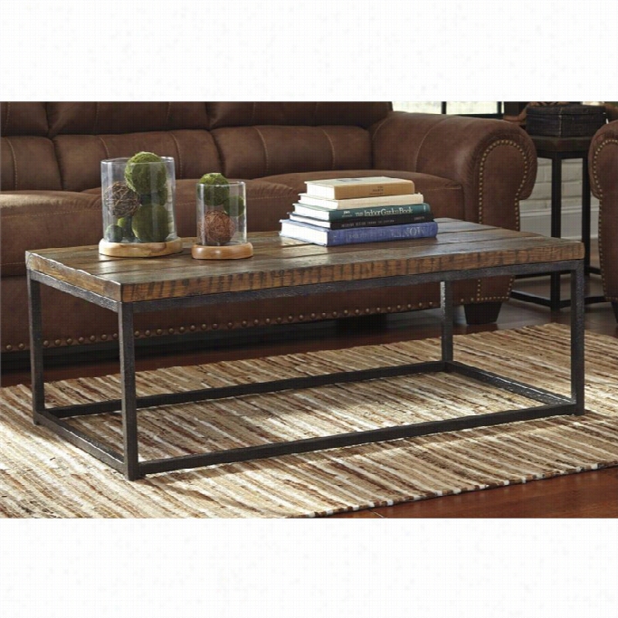 Ashley Farrriner Rectangular Coffee Table In Animate Brown